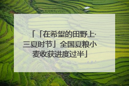 「在希望的田野上·三夏时节」全国夏粮小麦收获进度过半