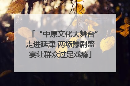 “中原文化大舞台”走进延津 两场豫剧盛宴让群众过足戏瘾