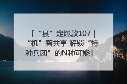 “县”定爆款107｜“机”智共享 解锁“特种兵团”的N种可能