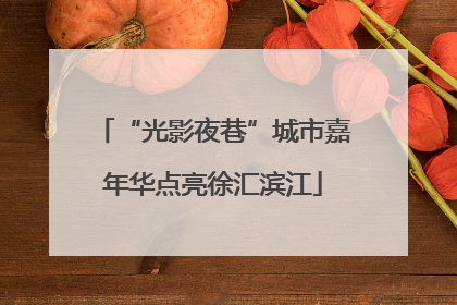 “光影夜巷”城市嘉年华点亮徐汇滨江