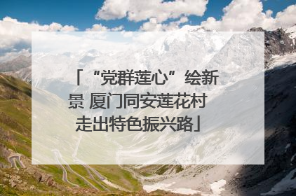 “党群莲心”绘新景 厦门同安莲花村走出特色振兴路