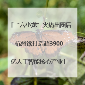 “六小龙”火热出圈后 杭州欲打造超3900亿人工智能核心产业