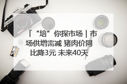 “培”你探市场｜市场供增需减 猪肉价同比降3元 未来40天便宜猪肉敞开吃