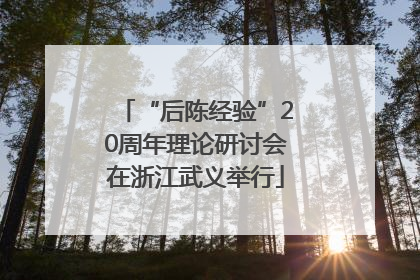 “后陈经验”20周年理论研讨会在浙江武义举行