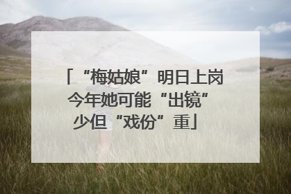 “梅姑娘”明日上岗 今年她可能“出镜”少但“戏份”重