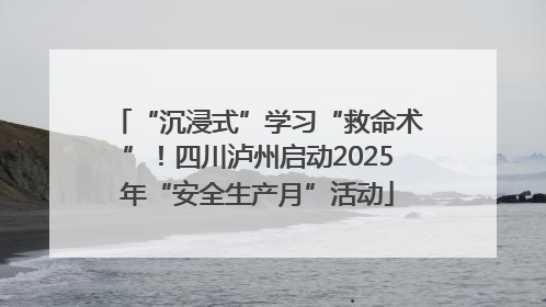 “沉浸式”学习“救命术”！四川泸州启动2025年“安全生产月”活动