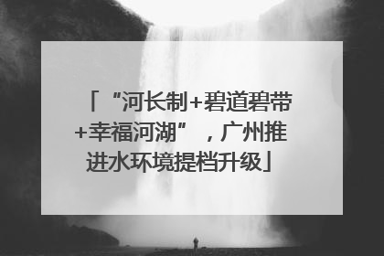 “河长制+碧道碧带+幸福河湖”，广州推进水环境提档升级