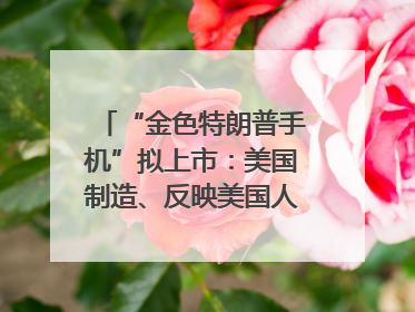 “金色特朗普手机”拟上市：美国制造、反映美国人价值观？质疑者：像天方夜谭