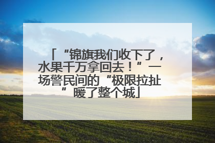 “锦旗我们收下了，水果千万拿回去！”一场警民间的“极限拉扯”暖了整个城