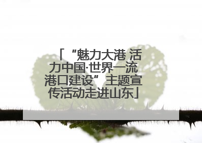 “魅力大港 活力中国·世界一流港口建设”主题宣传活动走进山东