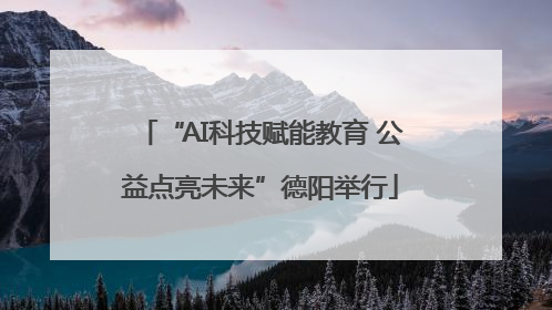 “AI科技赋能教育 公益点亮未来”德阳举行