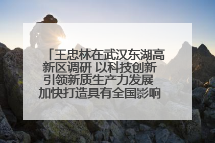王忠林在武汉东湖高新区调研 以科技创新引领新质生产力发展 加快打造具有全国影响力的科技创新高地