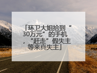 环卫大姐拾到“30万元”的手机，“赶走”假失主等来真失主