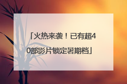 火热来袭！已有超40部影片锁定暑期档