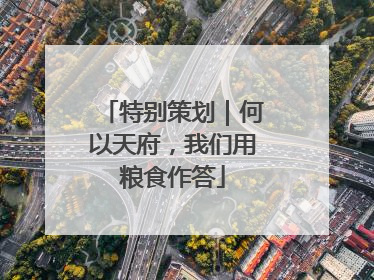特别策划｜何以天府，我们用粮食作答