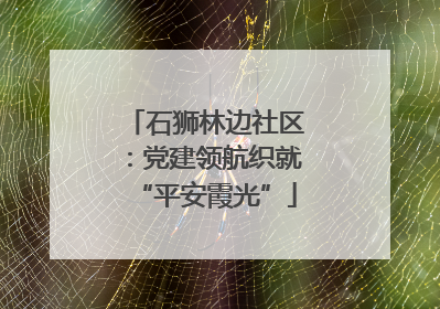 石狮林边社区：党建领航织就“平安霞光”