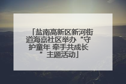 盐南高新区新河街道海嘉社区举办“守护童年 牵手共成长”主题活动