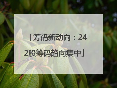 筹码新动向：242股筹码趋向集中