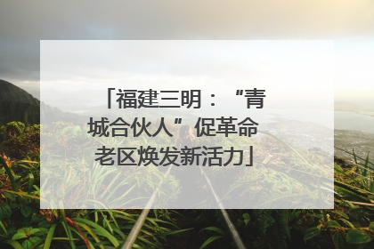 福建三明：“青城合伙人”促革命老区焕发新活力