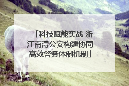 科技赋能实战 浙江南浔公安构建协同高效警务体制机制