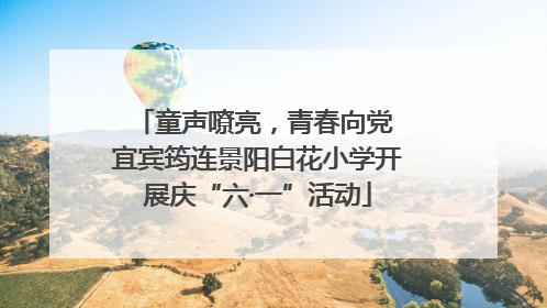 童声嘹亮，青春向党 宜宾筠连景阳白花小学开展庆“六·一”活动