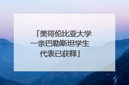 美哥伦比亚大学一亲巴勒斯坦学生代表已获释
