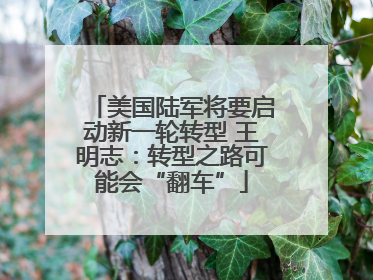 美国陆军将要启动新一轮转型 王明志：转型之路可能会“翻车”