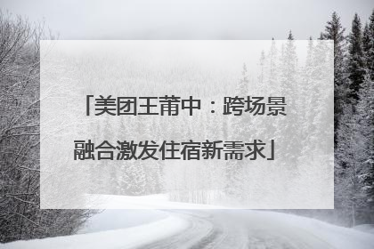 美团王莆中：跨场景融合激发住宿新需求