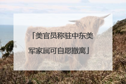美官员称驻中东美军家属可自愿撤离