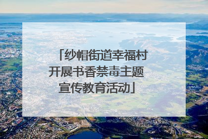 纱帽街道幸福村开展书香禁毒主题宣传教育活动