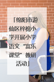 绵阳市游仙区梓棉小学开展小学语文“富乐课堂”教研活动