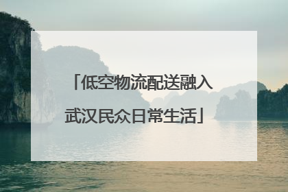 低空物流配送融入武汉民众日常生活