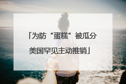 为防“蛋糕”被瓜分 美国罕见主动推销