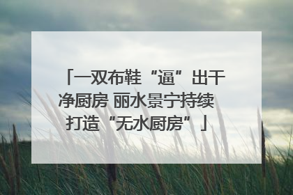 一双布鞋“逼”出干净厨房 丽水景宁持续打造“无水厨房”