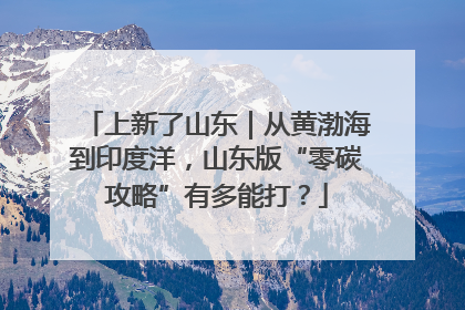 上新了山东｜从黄渤海到印度洋，山东版“零碳攻略”有多能打？