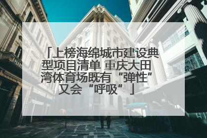 上榜海绵城市建设典型项目清单 重庆大田湾体育场既有“弹性”又会“呼吸”