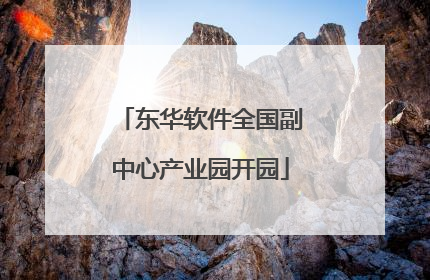 东华软件全国副中心产业园开园
