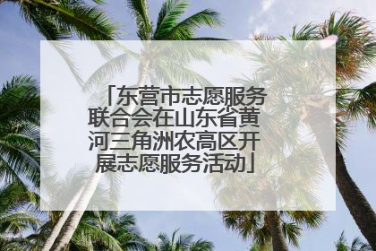 东营市志愿服务联合会在山东省黄河三角洲农高区开展志愿服务活动
