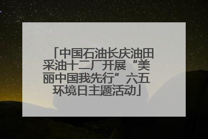 中国石油长庆油田采油十二厂开展“美丽中国我先行”六五环境日主题活动
