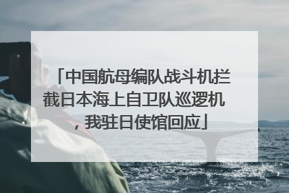 中国航母编队战斗机拦截日本海上自卫队巡逻机，我驻日使馆回应