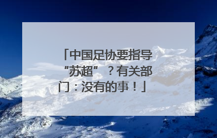 中国足协要指导“苏超”？有关部门：没有的事！