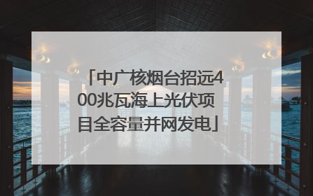 中广核烟台招远400兆瓦海上光伏项目全容量并网发电