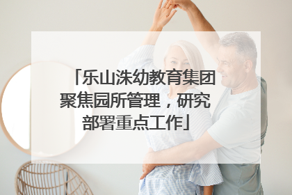 乐山洙幼教育集团聚焦园所管理，研究部署重点工作