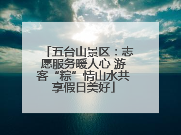 五台山景区：志愿服务暖人心 游客“粽”情山水共享假日美好