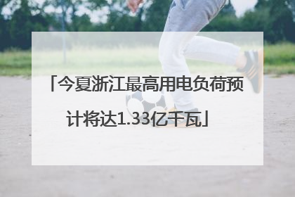 今夏浙江最高用电负荷预计将达1.33亿千瓦