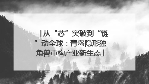 从“芯”突破到“链”动全球：青岛隐形独角兽重构产业新生态