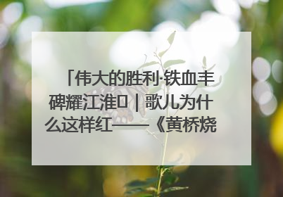 伟大的胜利·铁血丰碑耀江淮⑫｜歌儿为什么这样红——《黄桥烧饼歌》诞生记