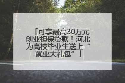 可享最高30万元创业担保贷款！河北为高校毕业生送上“就业大礼包”