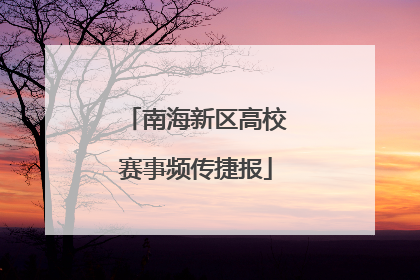 南海新区高校赛事频传捷报