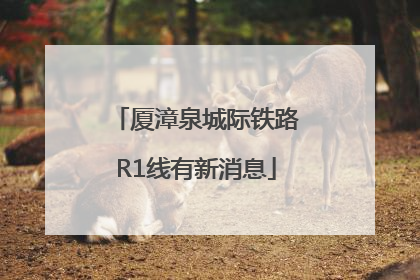 厦漳泉城际铁路R1线有新消息